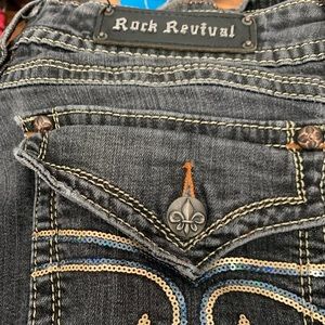 Rock Revival black easy boot cut jeans